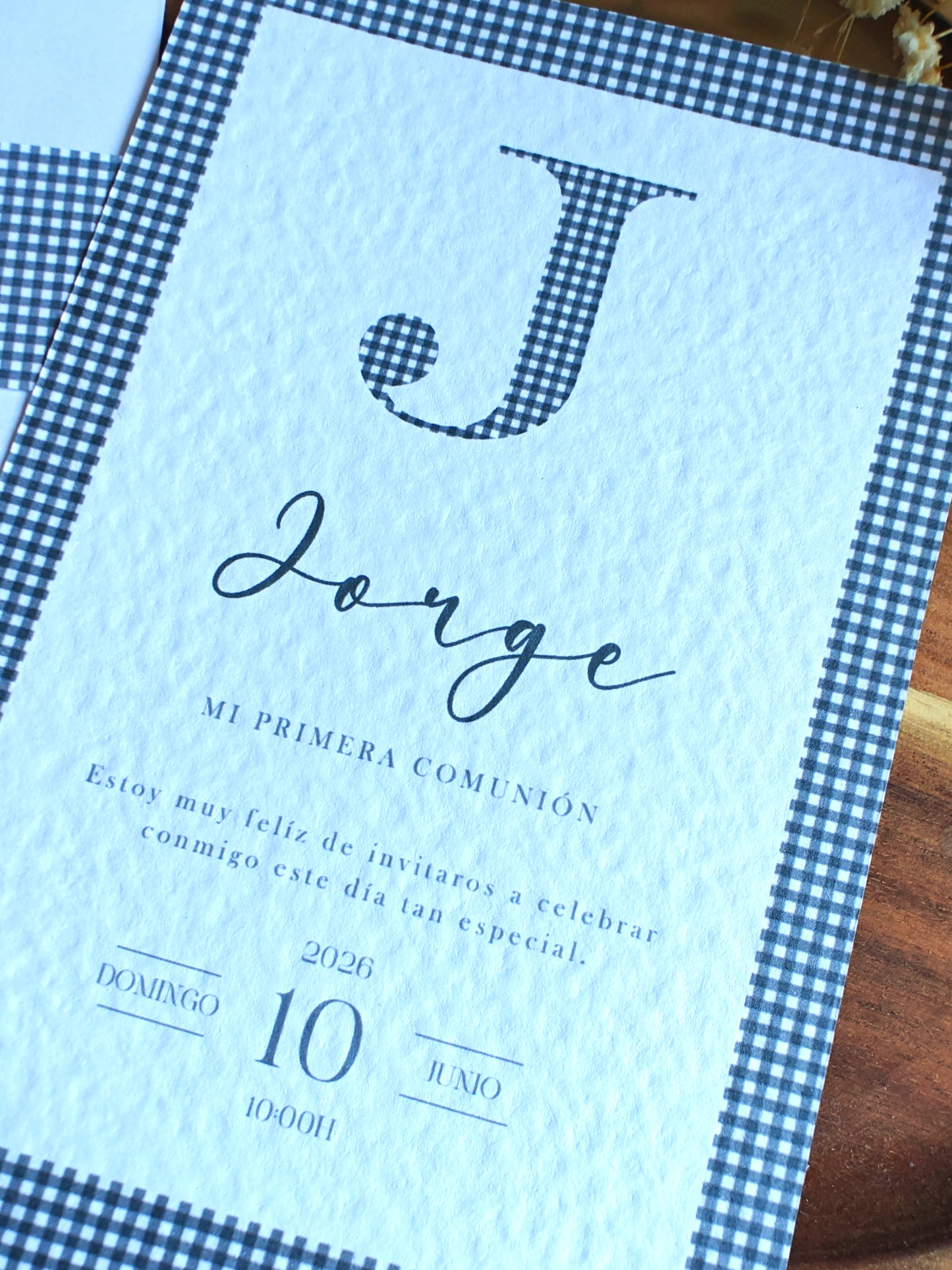 Invitación impresa personalizada Comunión COLECCIÓN FAN