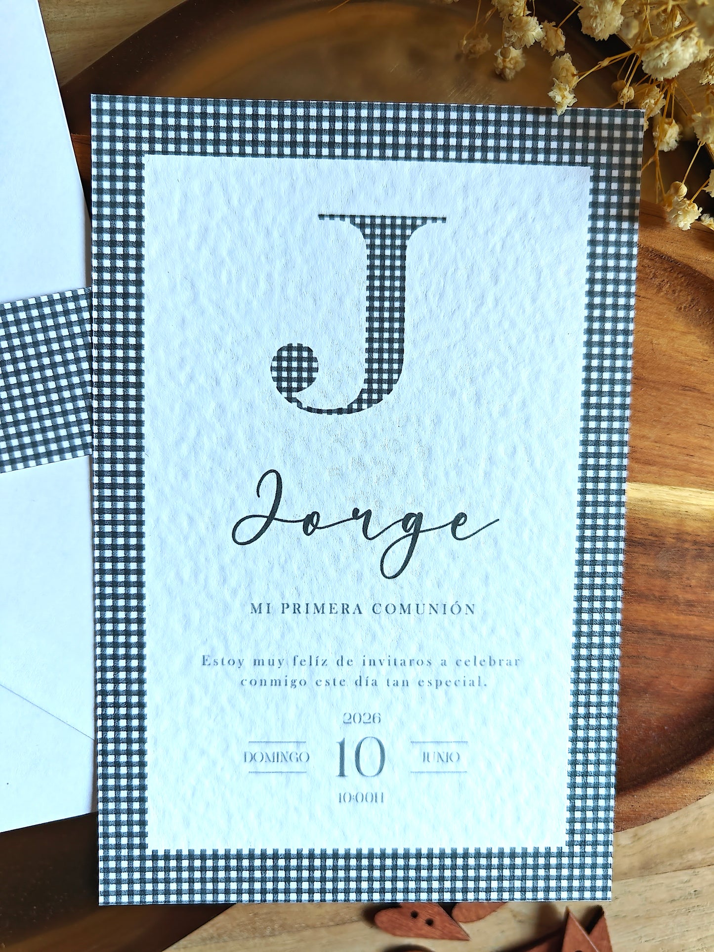 Invitación impresa personalizada Comunión COLECCIÓN FAN