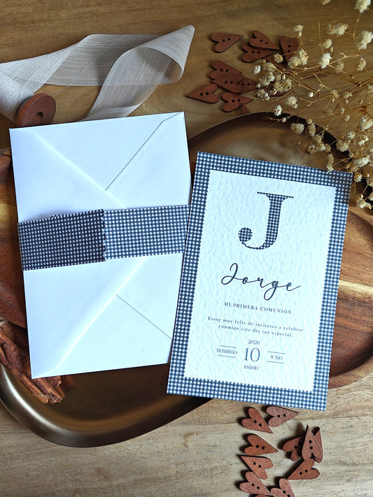 Invitación impresa personalizada Comunión COLECCIÓN FAN