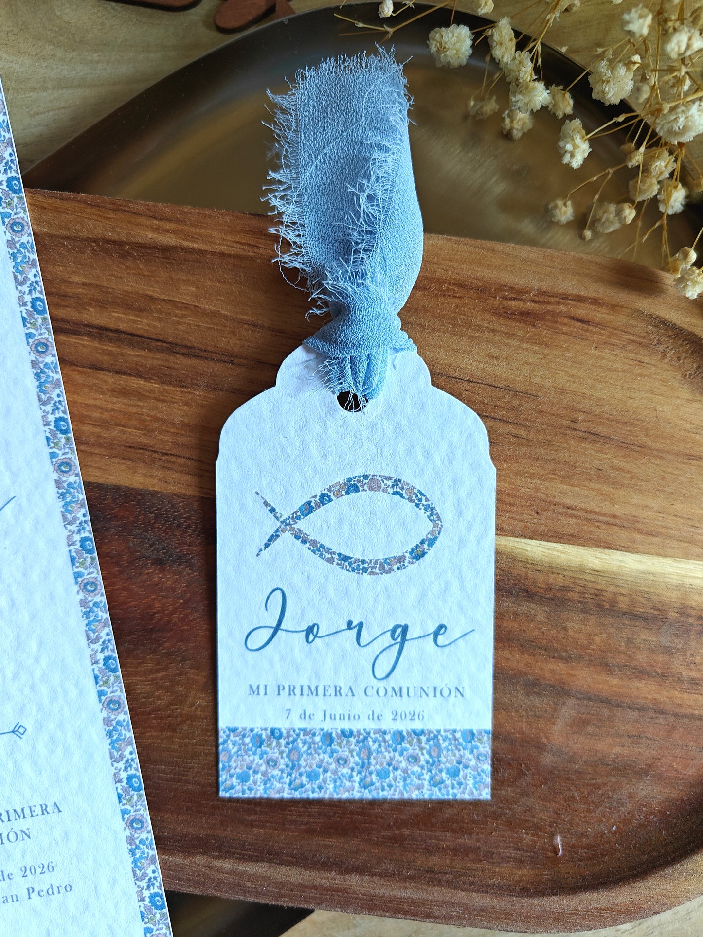 Pack Etiquetas personalizadas Comunión COLECCIÓN PEZ NIÑO