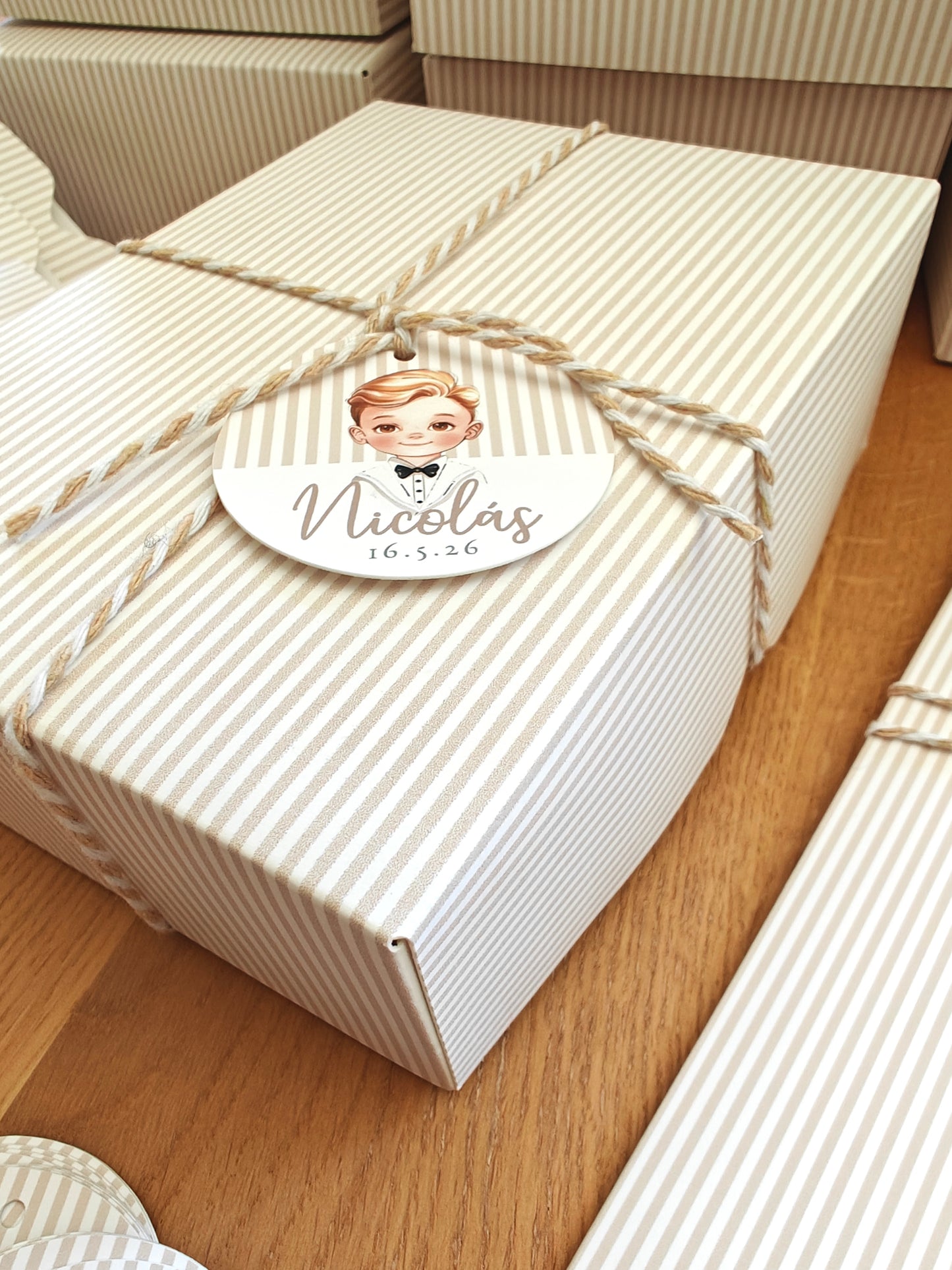 Caja con tapa extraible personalizada Comunión