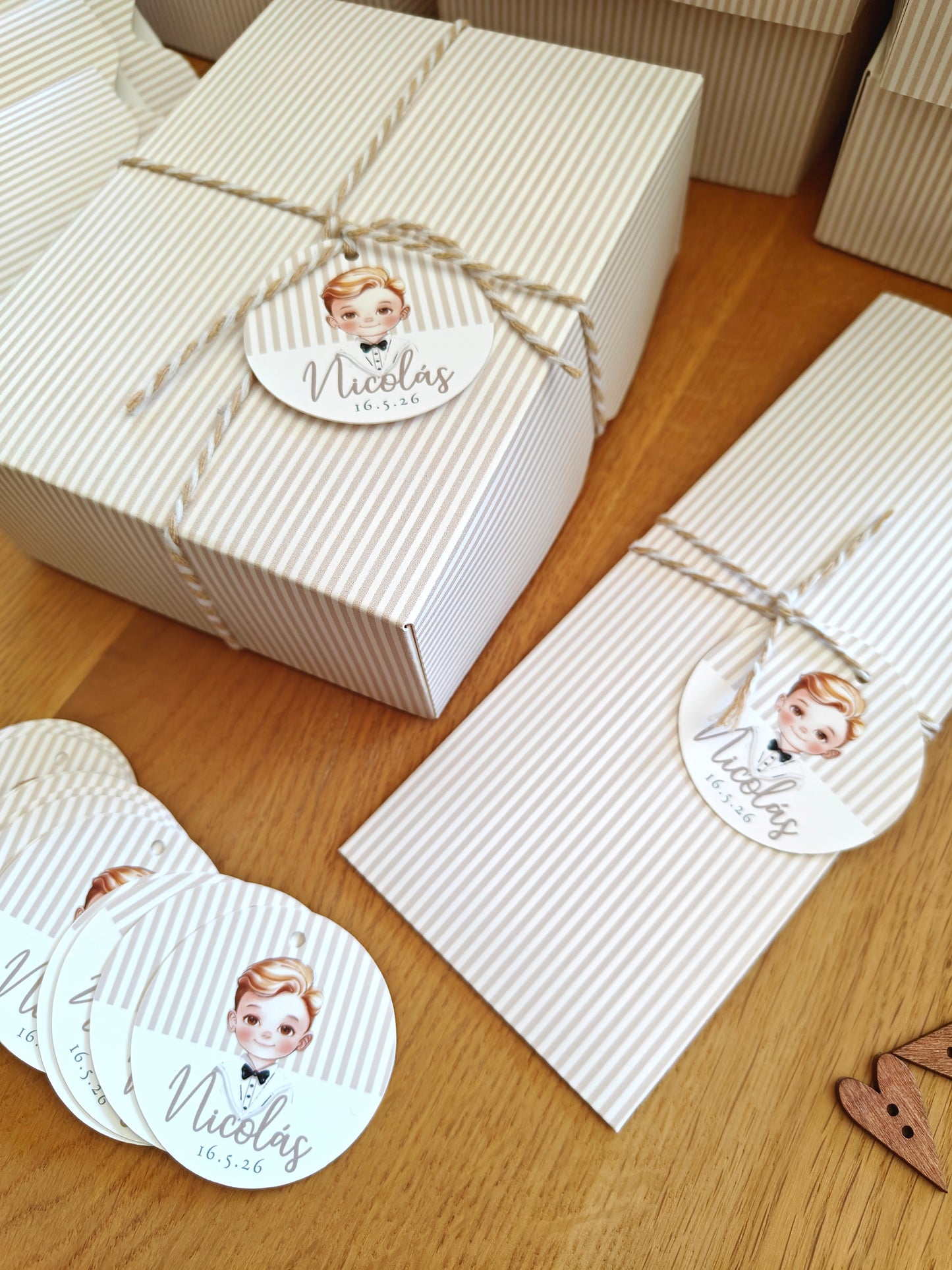 Caja con tapa extraible personalizada Comunión