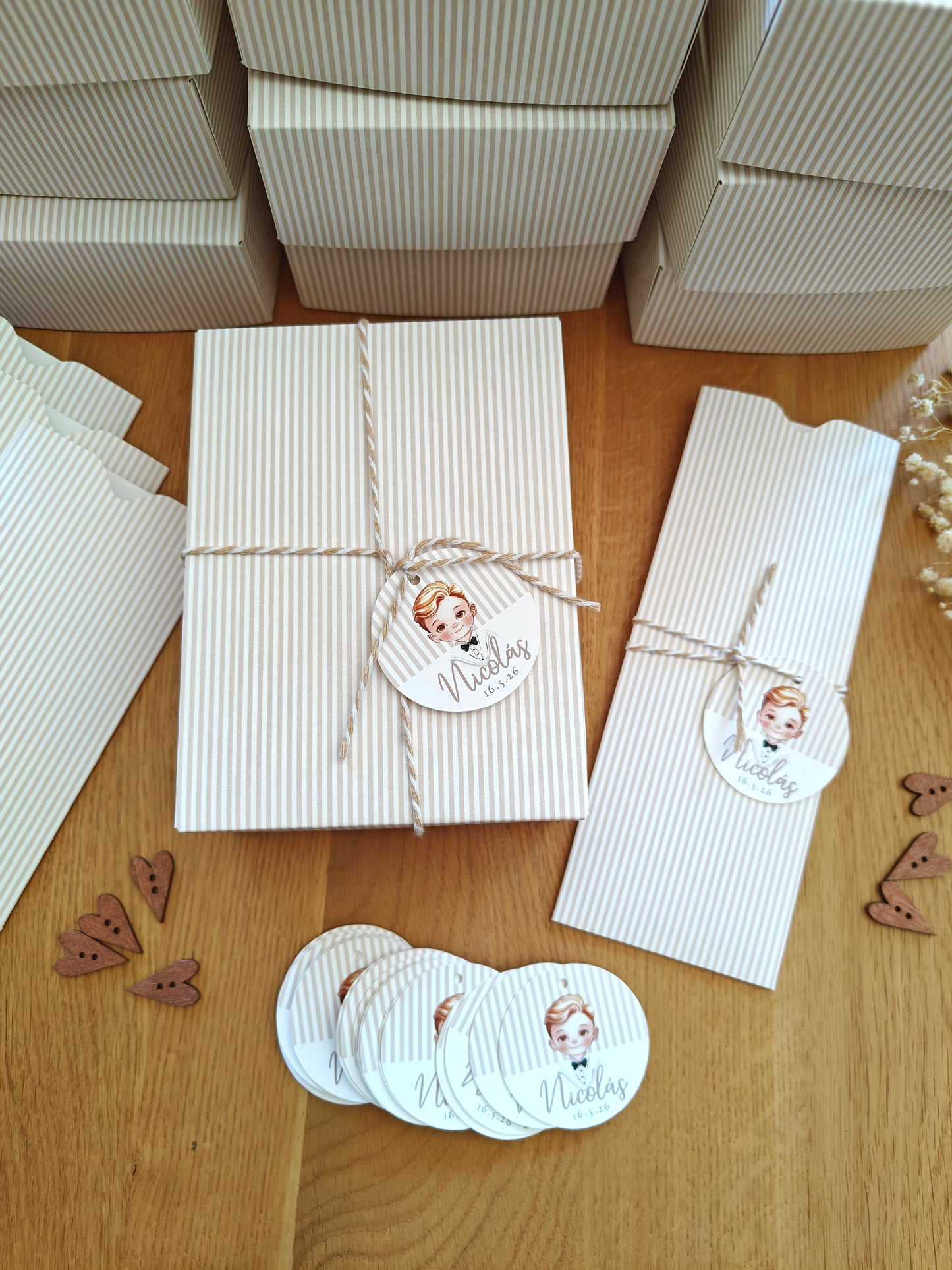 Caja con tapa extraible personalizada Comunión