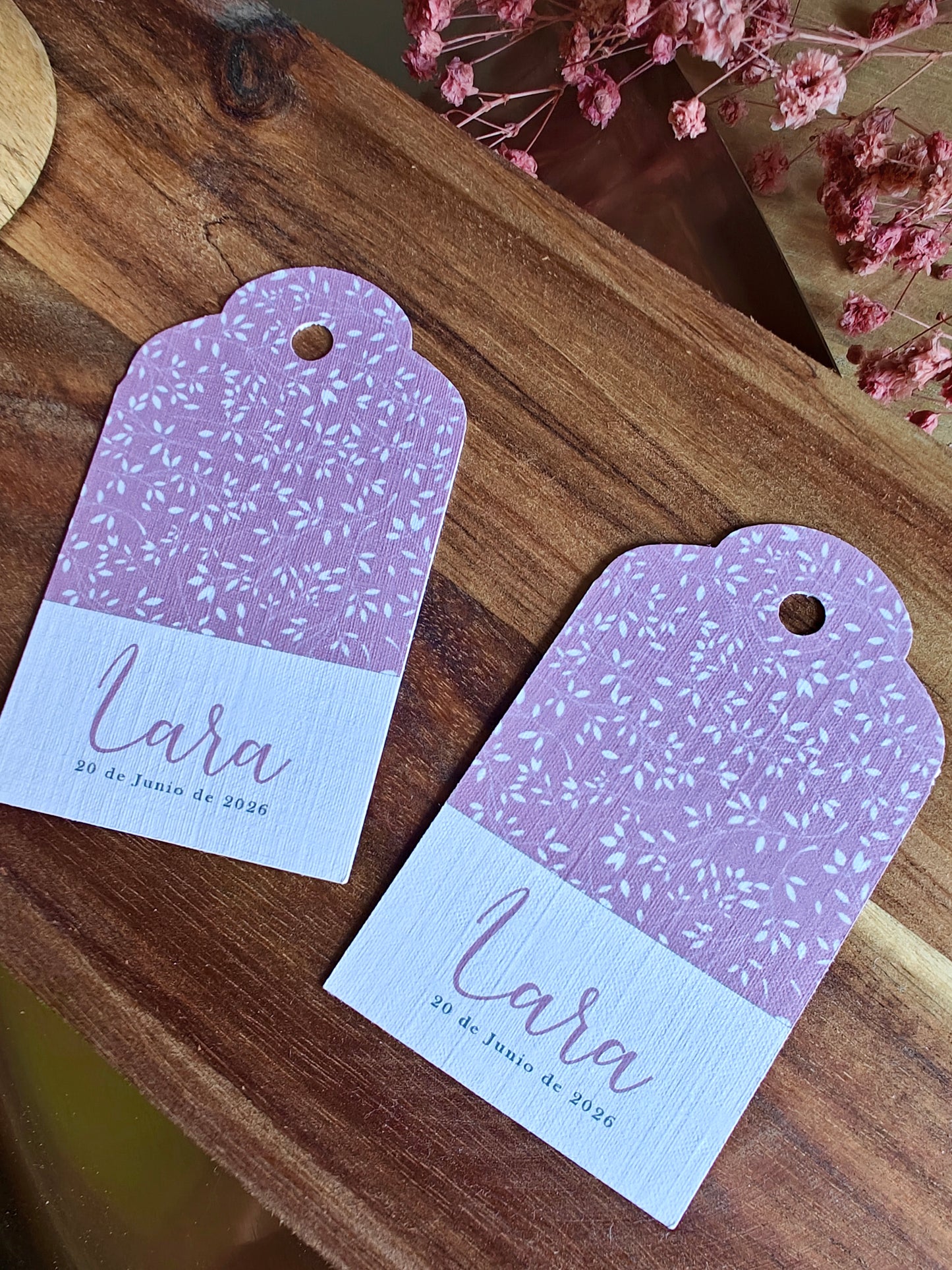 Pack  Etiquetas alargada personalizadas Comunión COLECCIÓN INICIAL CALADA (NEW)