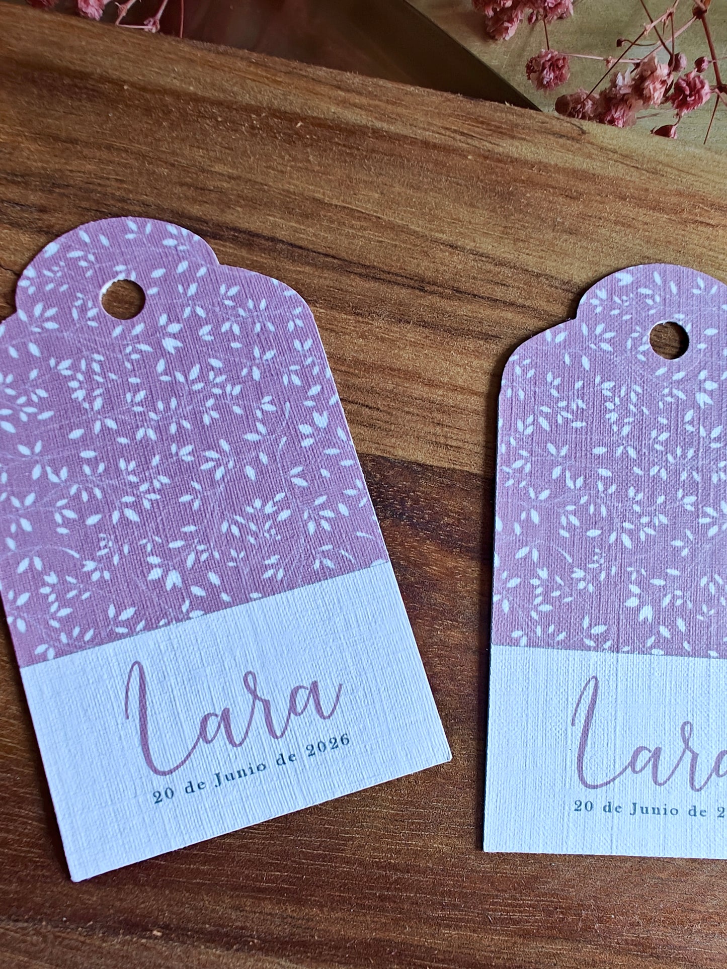 Pack  Etiquetas alargada personalizadas Comunión COLECCIÓN INICIAL CALADA (NEW)
