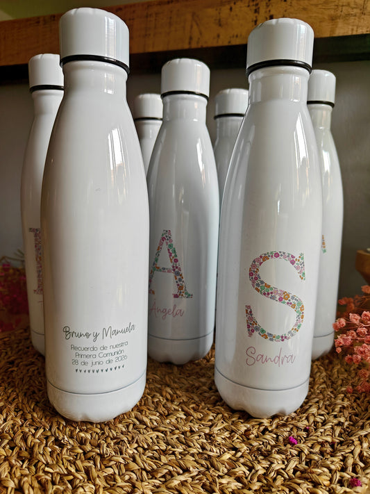 Botella térmica 700ml personalizada Comunión COLECCIÓN VIRGENCITA INICIAL (niña)