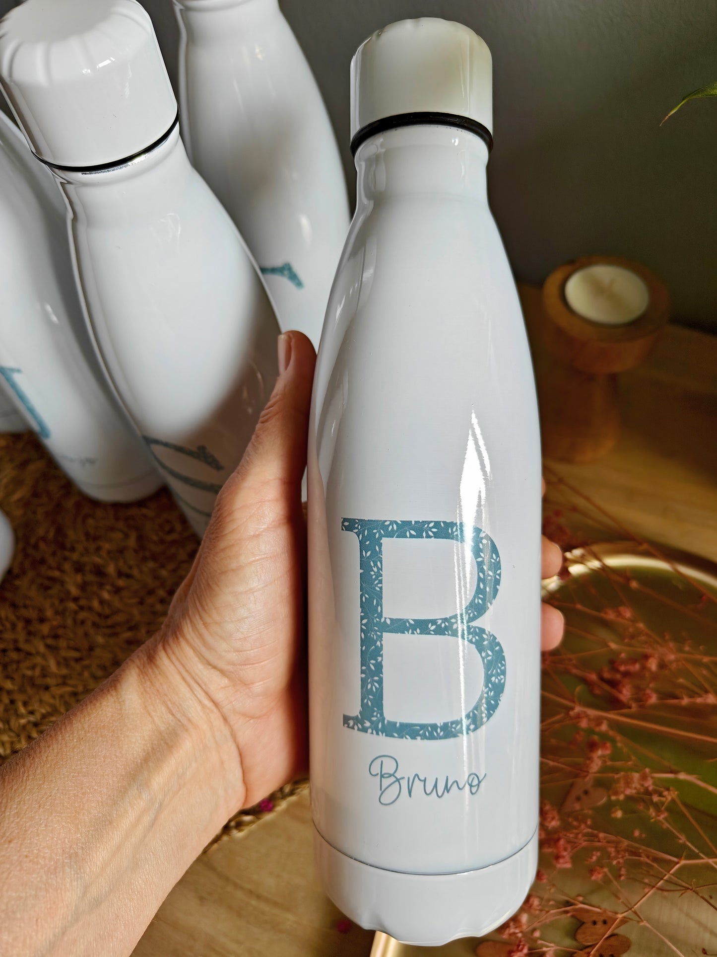 Botella térmica 700ml personalizada Comunión COLECCIÓN VIRGENCITA INICIAL (niño)