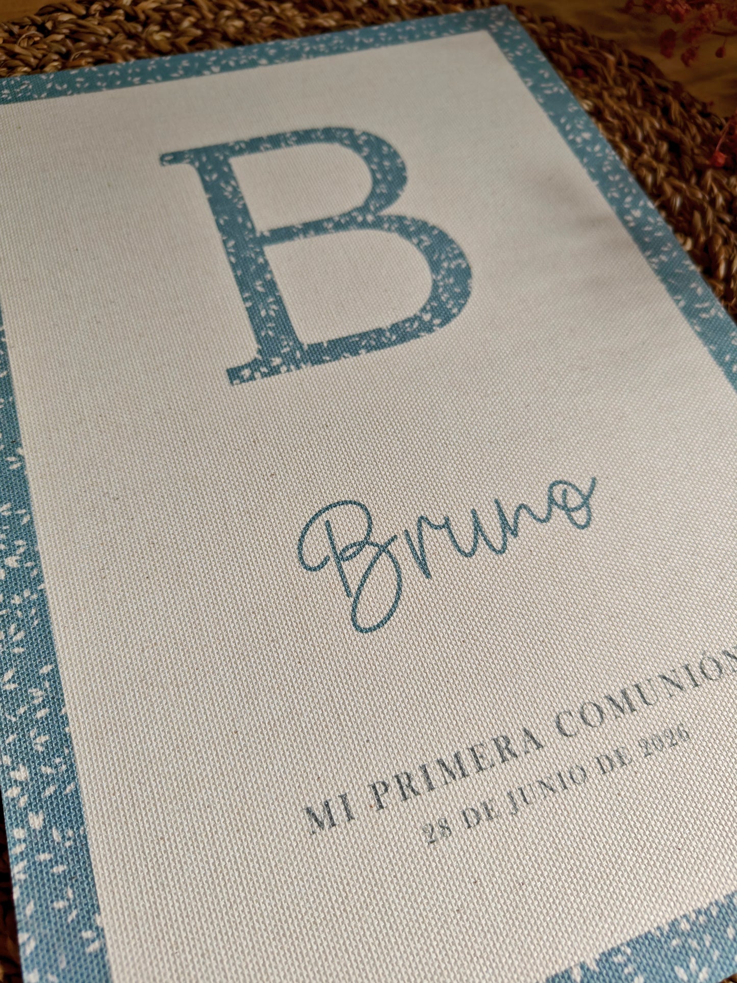 Láminas decorativas impresas personalizadas Comunión Inicial (niño)