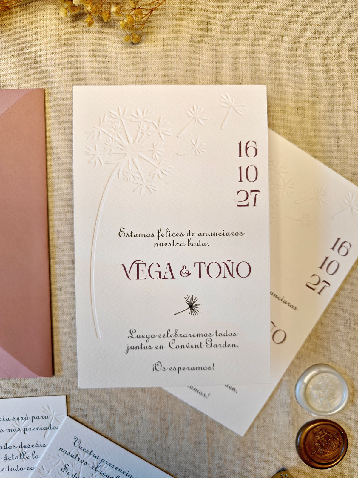 18. COLECCIÓN STAMP (diente de león rosa antique)