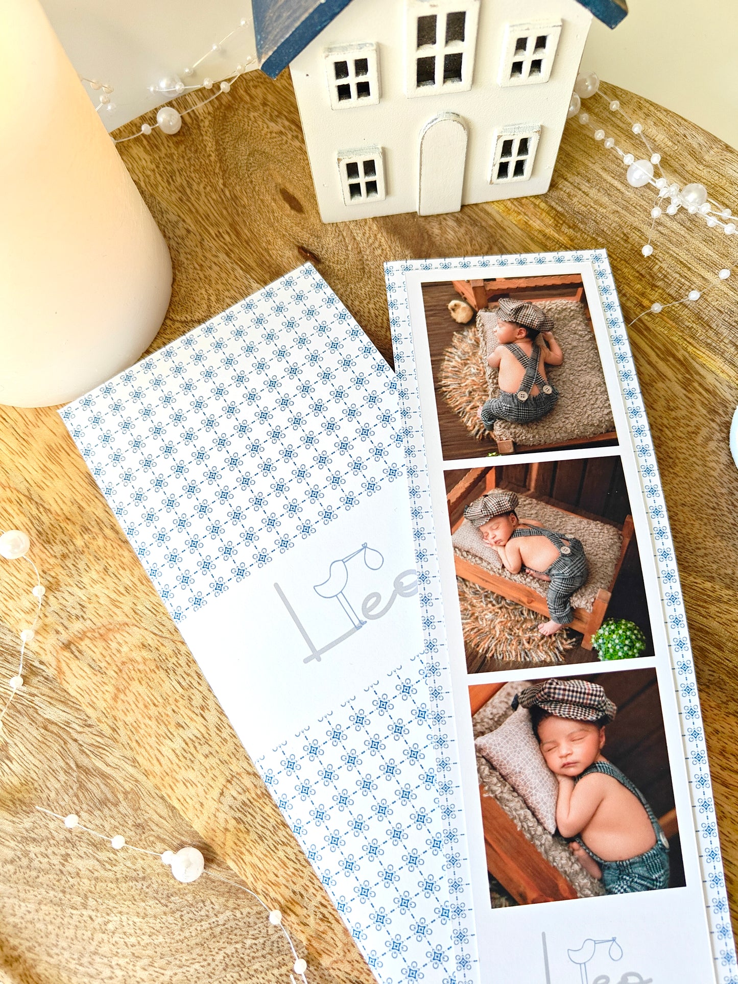 Recordatorio con foto personalizado Bautizo COLECCIÓN CIGÜEÑA
