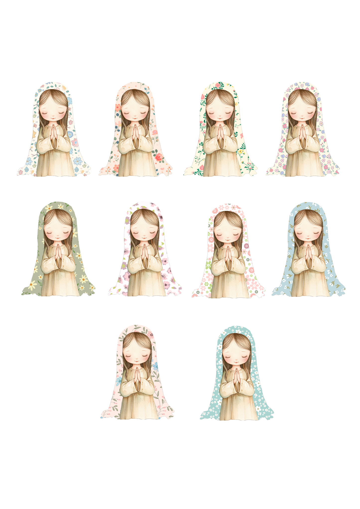 Recordatorio / Punto de libro personalizado Comunión COLECCIÓN VIRGENCITA (NEW)