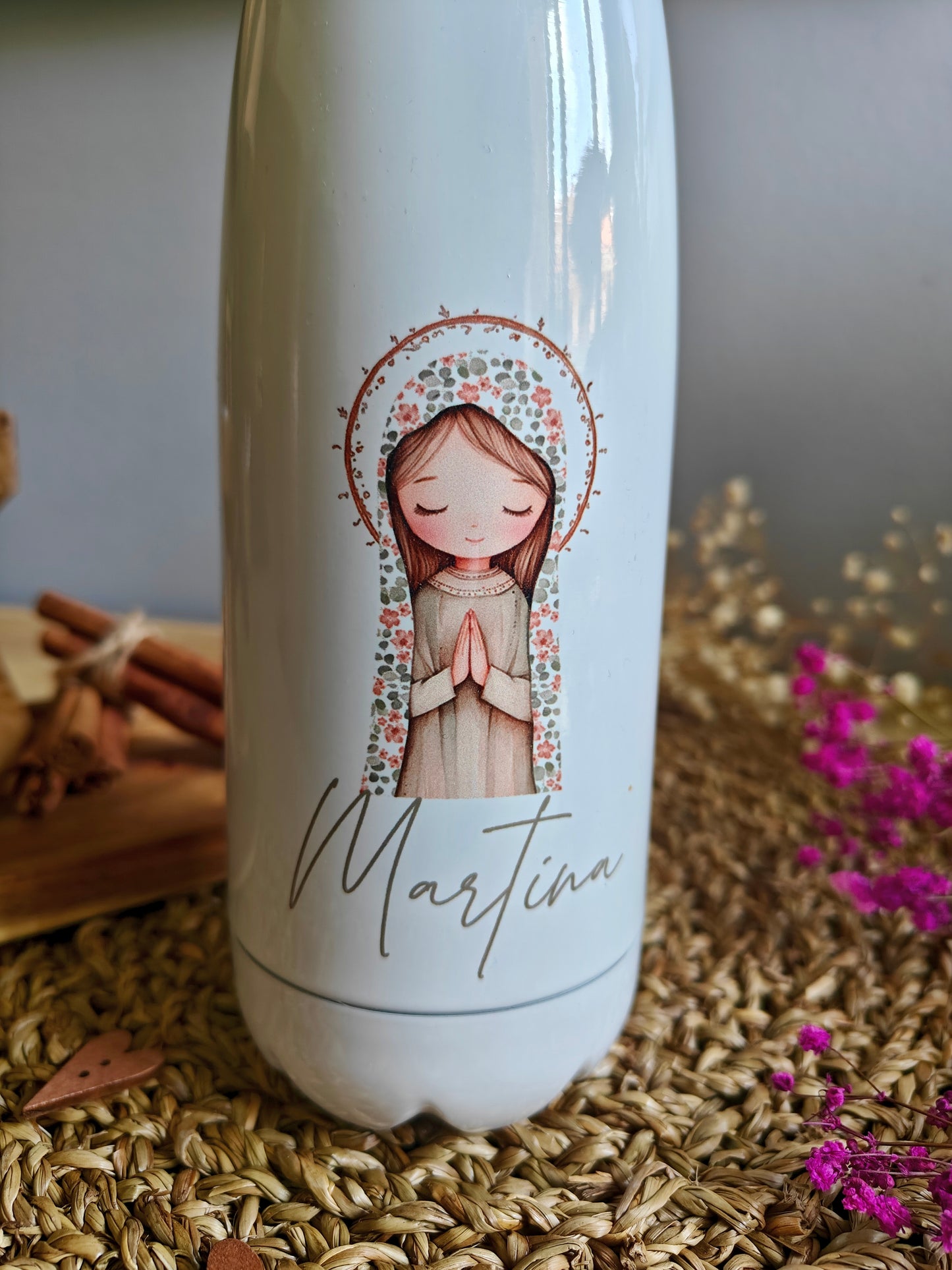 Botella térmica 700ml personalizada Comunión COLECCIÓN VIRGENCITA