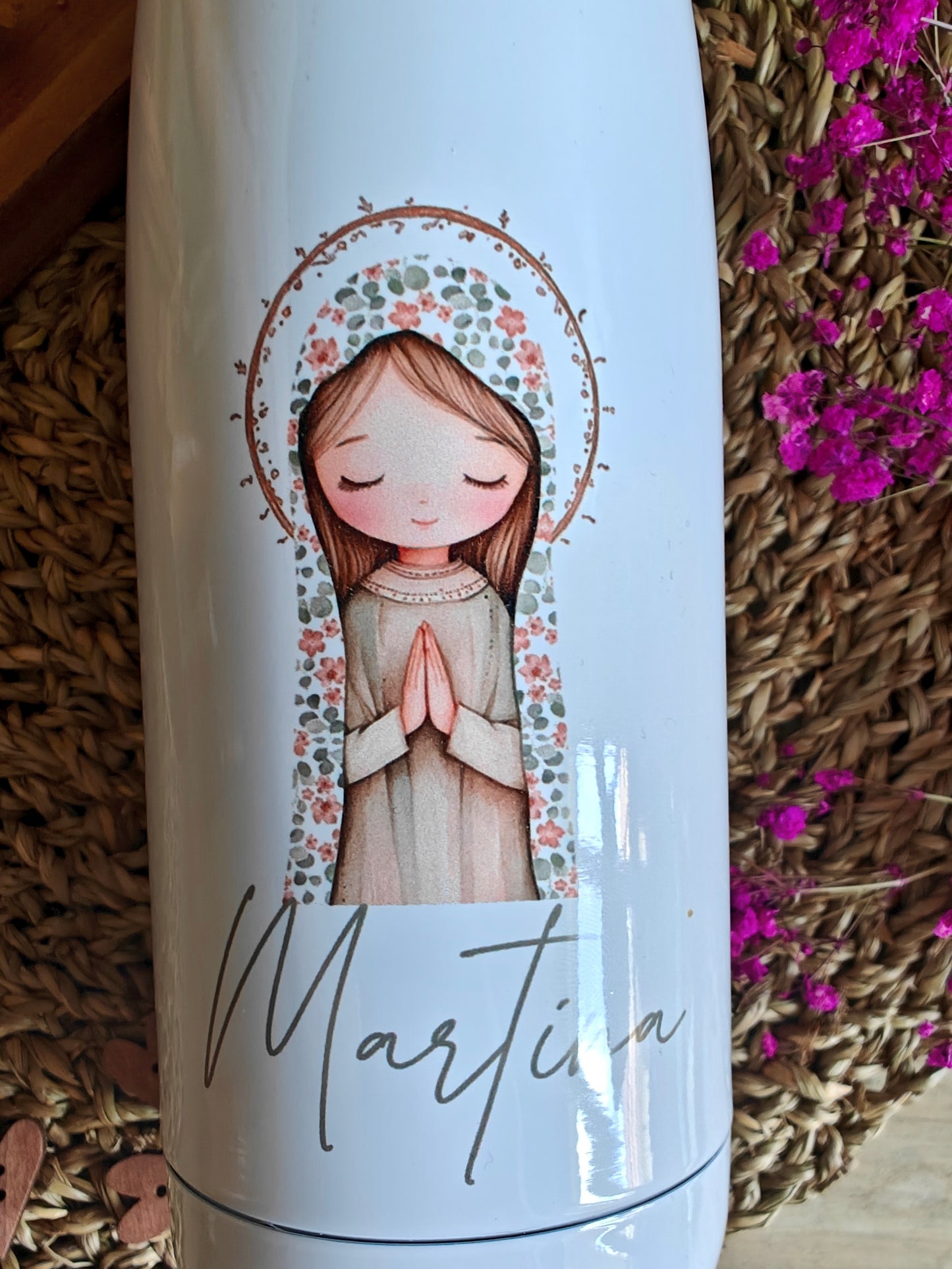 Botella térmica 700ml personalizada Comunión COLECCIÓN VIRGENCITA
