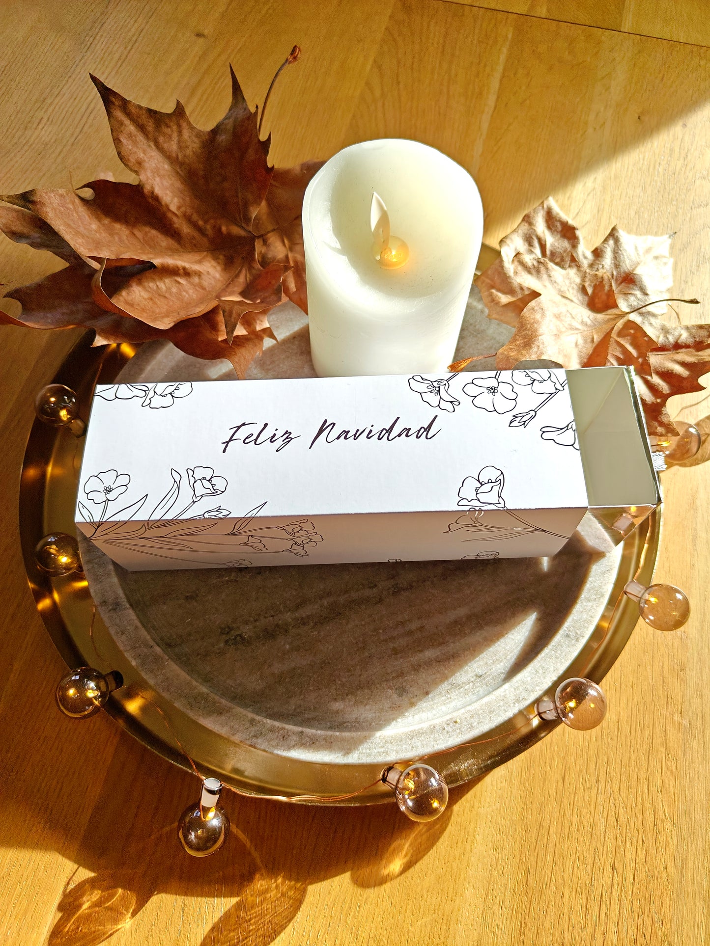 Caja rectangular deslizable personalizada Navidad