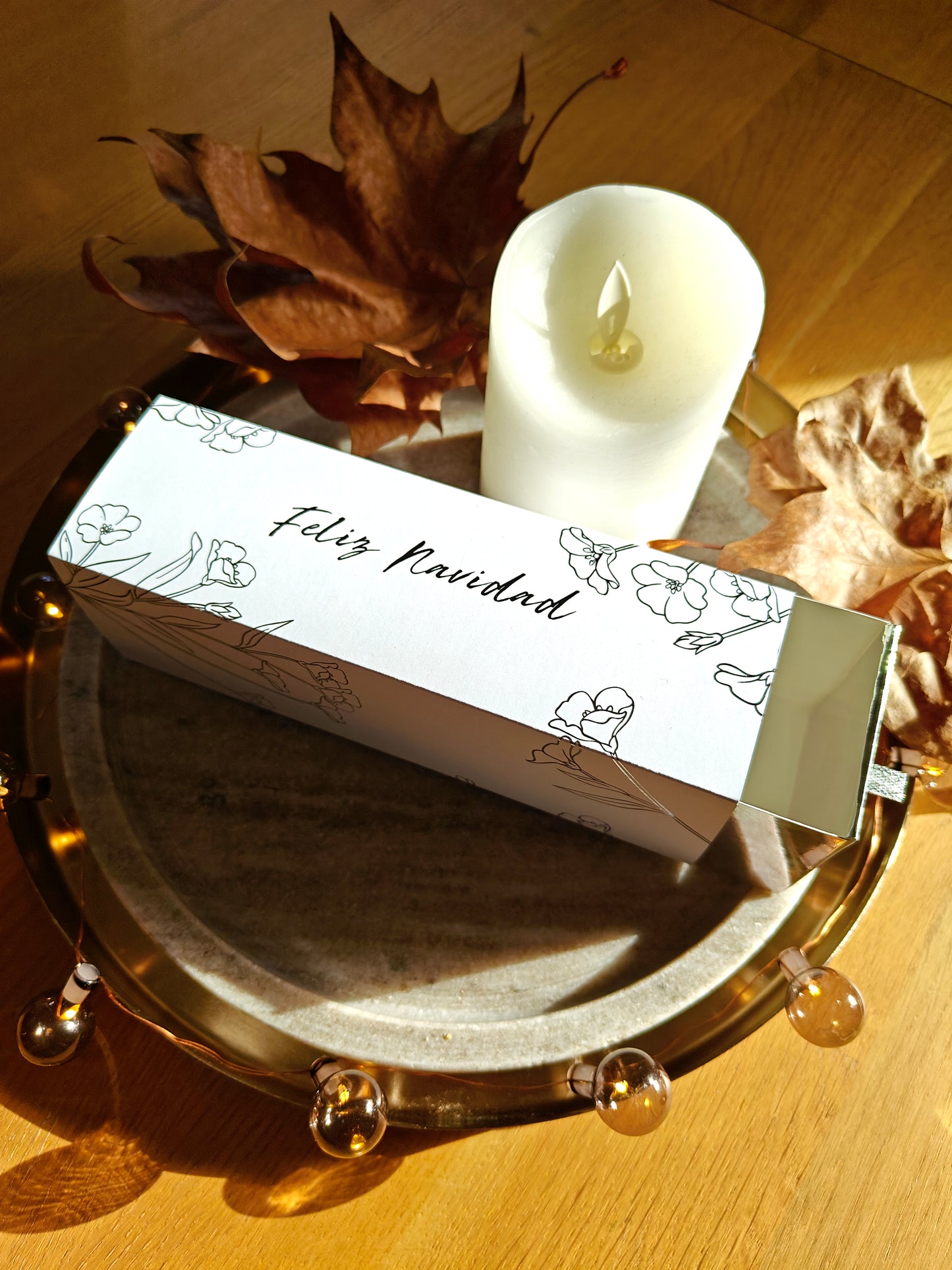 Caja rectangular deslizable personalizada Navidad