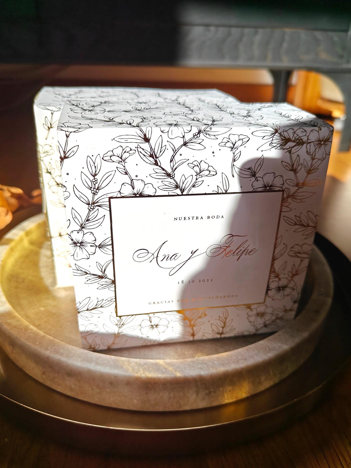 Caja / empaque personalizada Bodas
