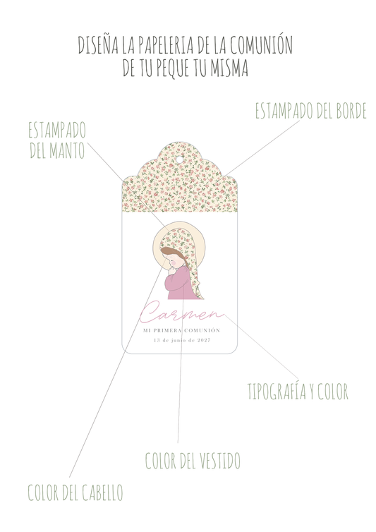 Pack  Etiquetas personalizadas MI COMUNIÓN MI DISEÑO