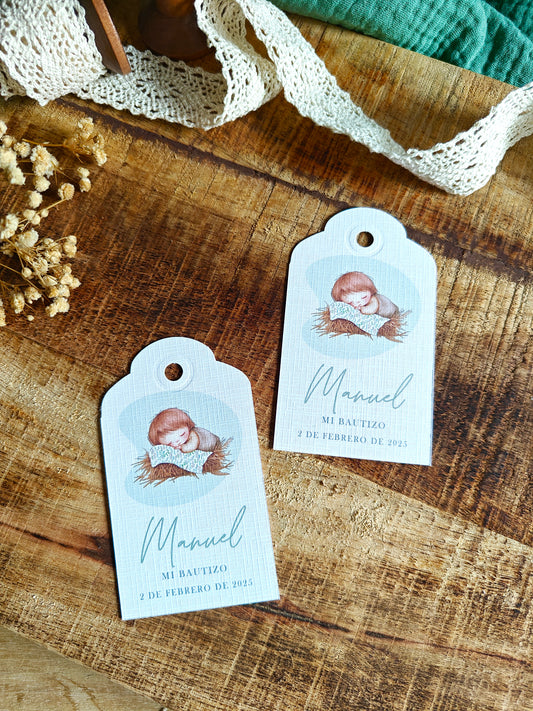 Pack Etiquetas personalizadas Bautizo COLECCIÓN BABY GIRL