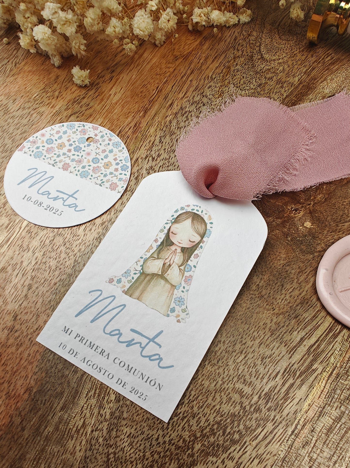 Pack Etiquetas personalizadas Comunión COLECCIÓN VIRGENCITA (NEW)