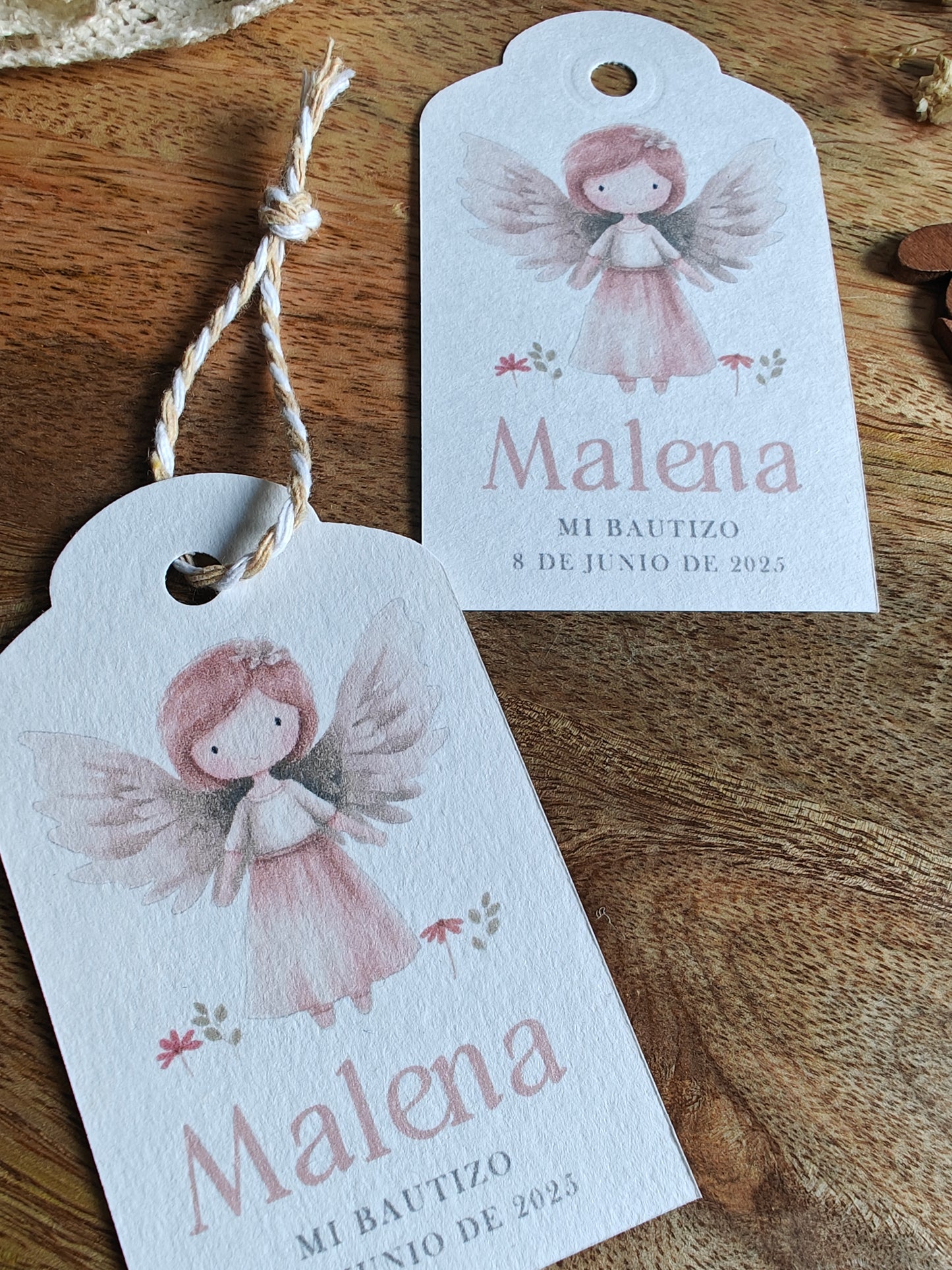 Pack x 15 Etiquetas personalizadas Bautizo COLECCIÓN ANGELITO
