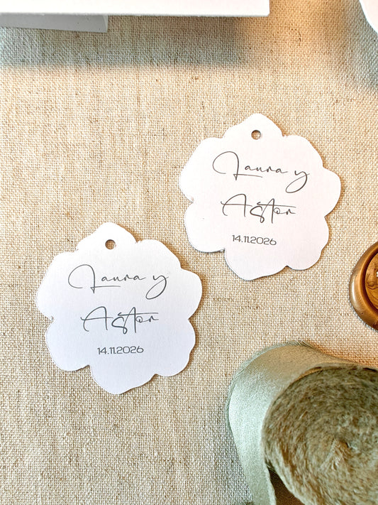ETIQUETAS PARA DETALLES DE BODA - TAGS  / COLECCIÓN MANAROLA