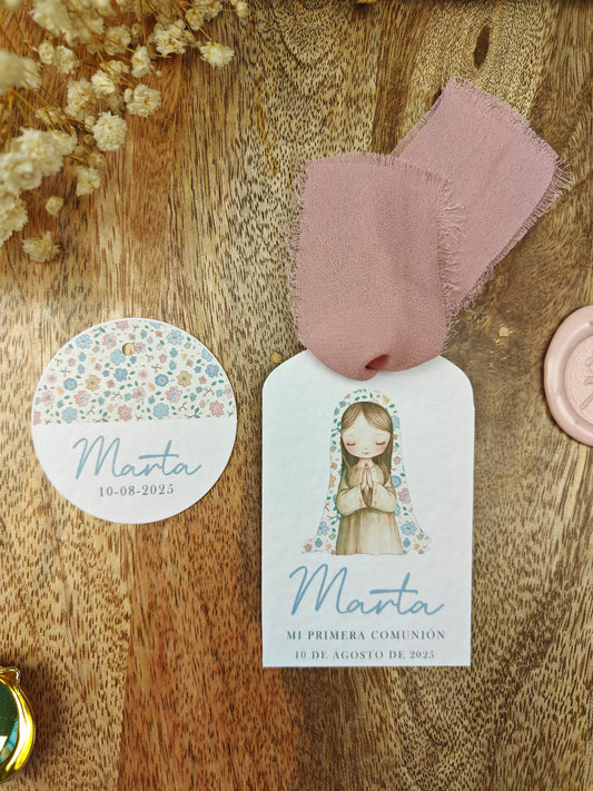 Pack Etiquetas personalizadas Comunión COLECCIÓN VIRGENCITA (NEW)