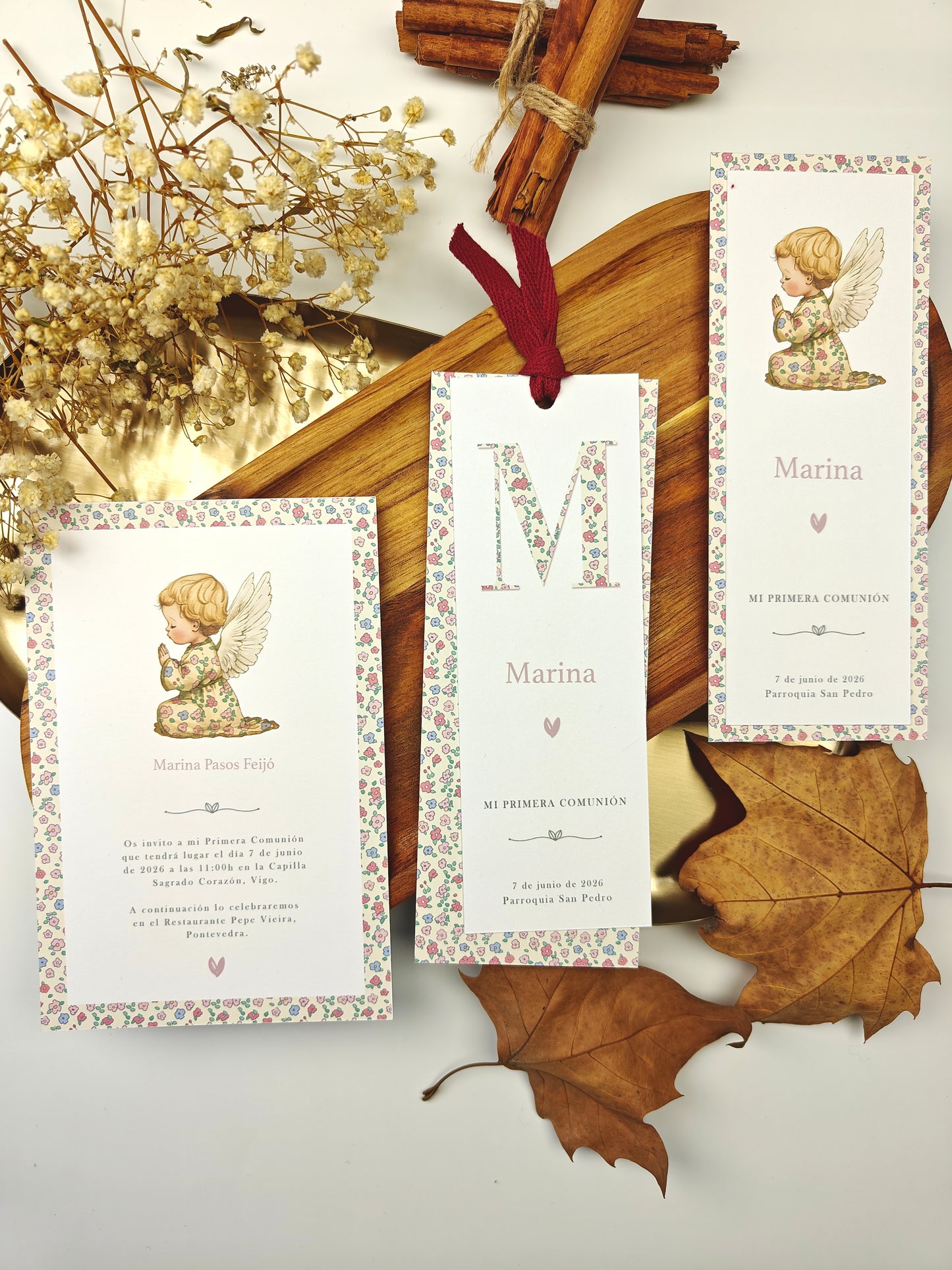 Invitación impresa personalizada Comunión COLECCIÓN ANGELITO NIÑA (NEW)