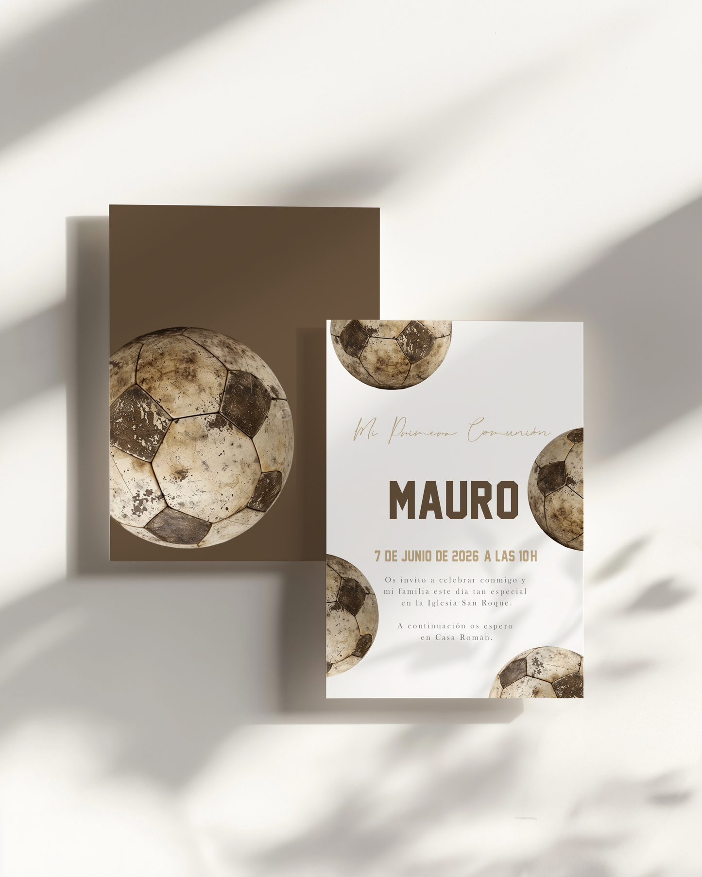 Invitación impresa personalizada Comunión COLECCIÓN FUTBOL (NEW)