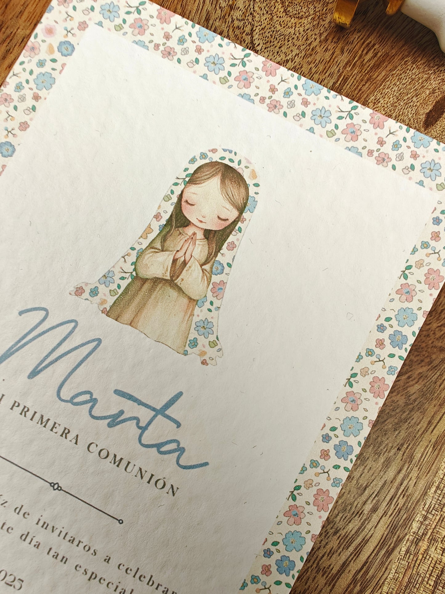 Invitación impresa personalizada Comunión COLECCIÓN VIRGENCITA (NEW)