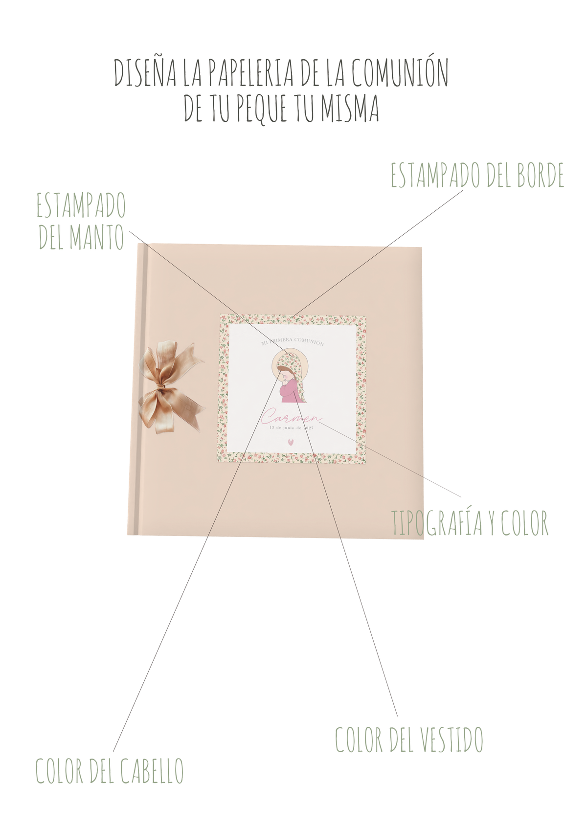 Libro de firmas y fotos personalizado MI COMUNIÓN MI DISEÑO