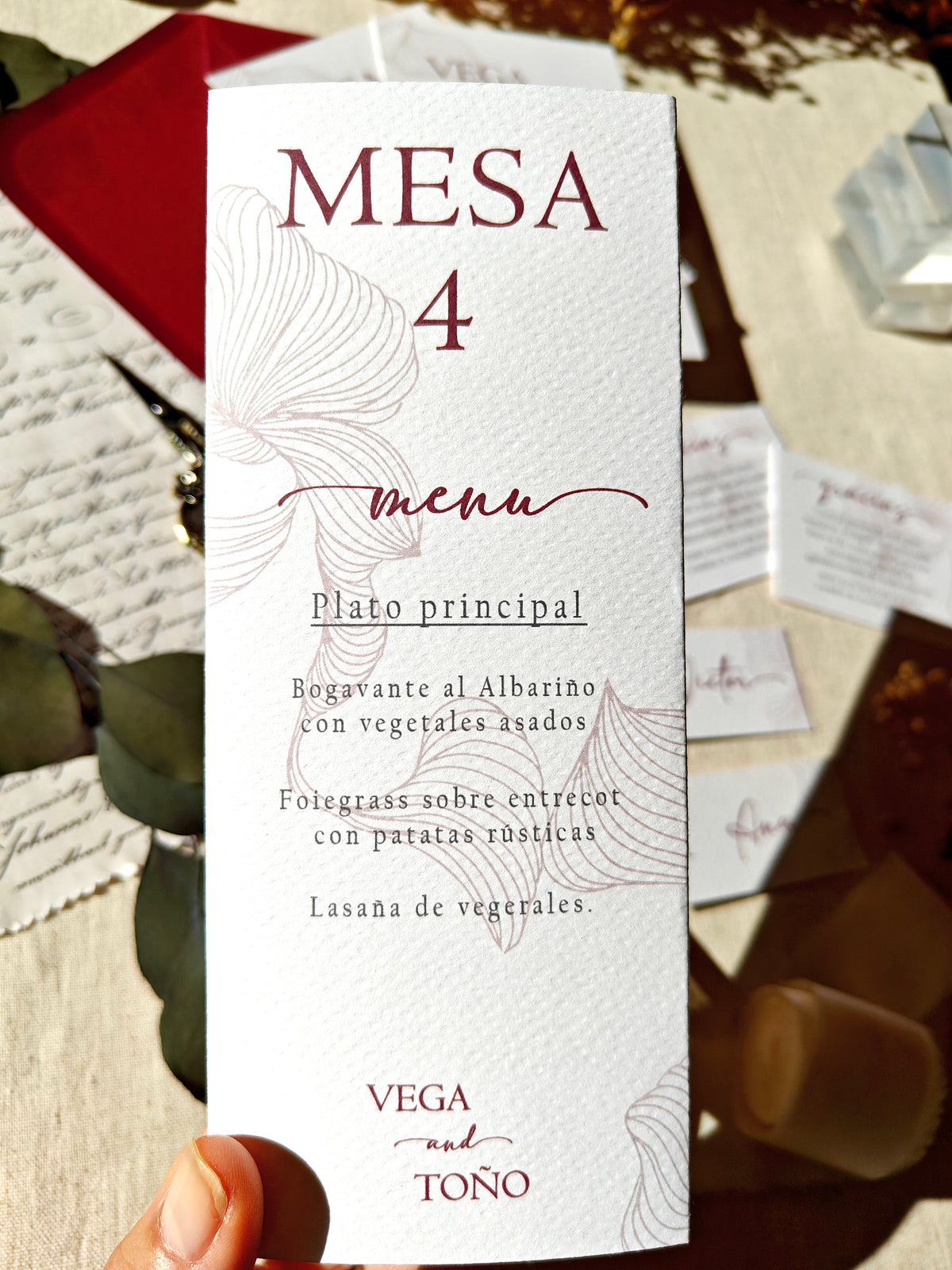 MINUTAS/MENUES COLECCIÓN LINE (tríptico)
