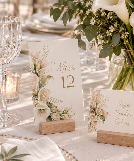 NÚMERO DE MESA  PARA BODA / COLECCIÓN CALAS