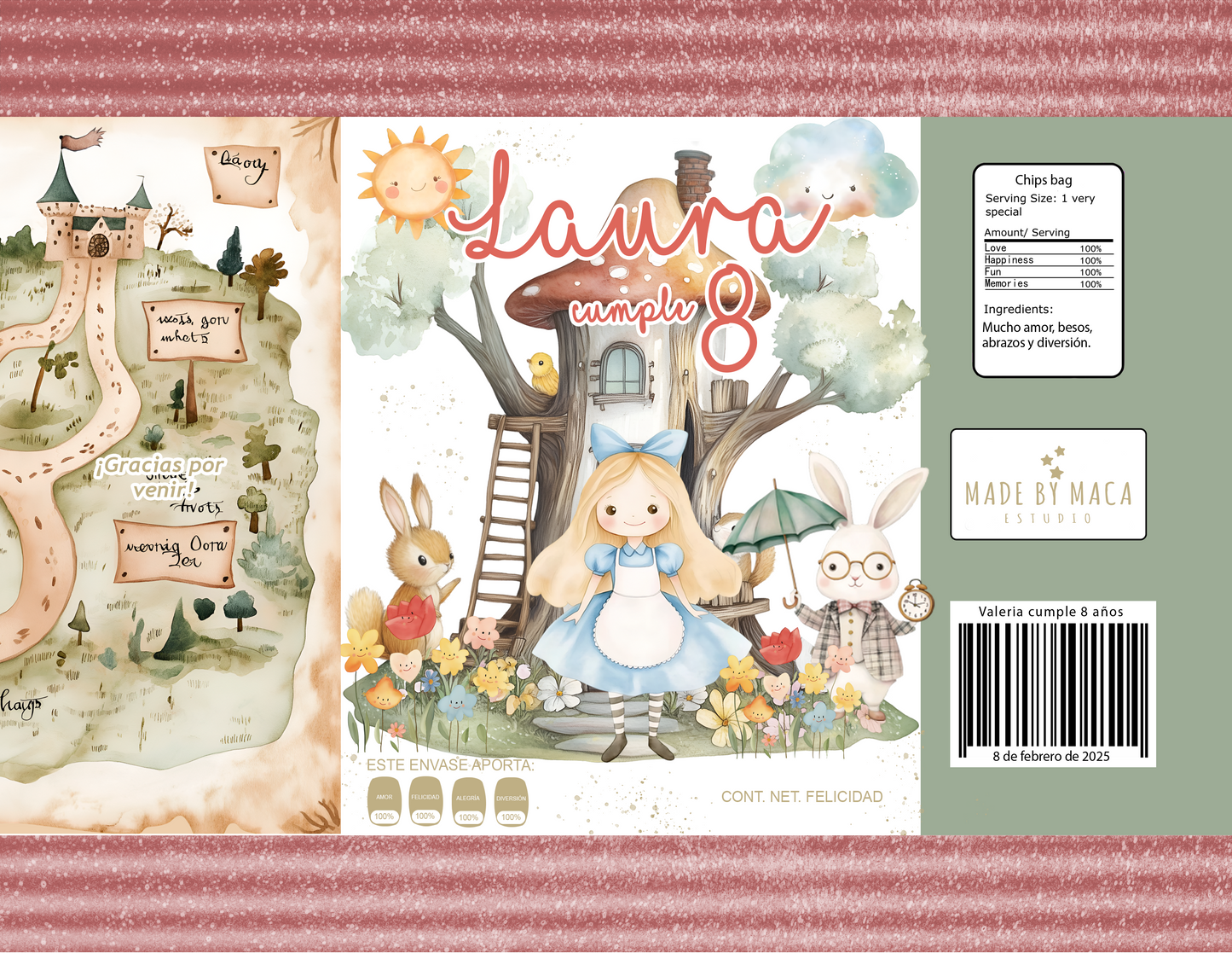 Pack Imprimible, hazlo en casa!! Archivo digital. COLECCIÓN ALICE IN WONDERLAND