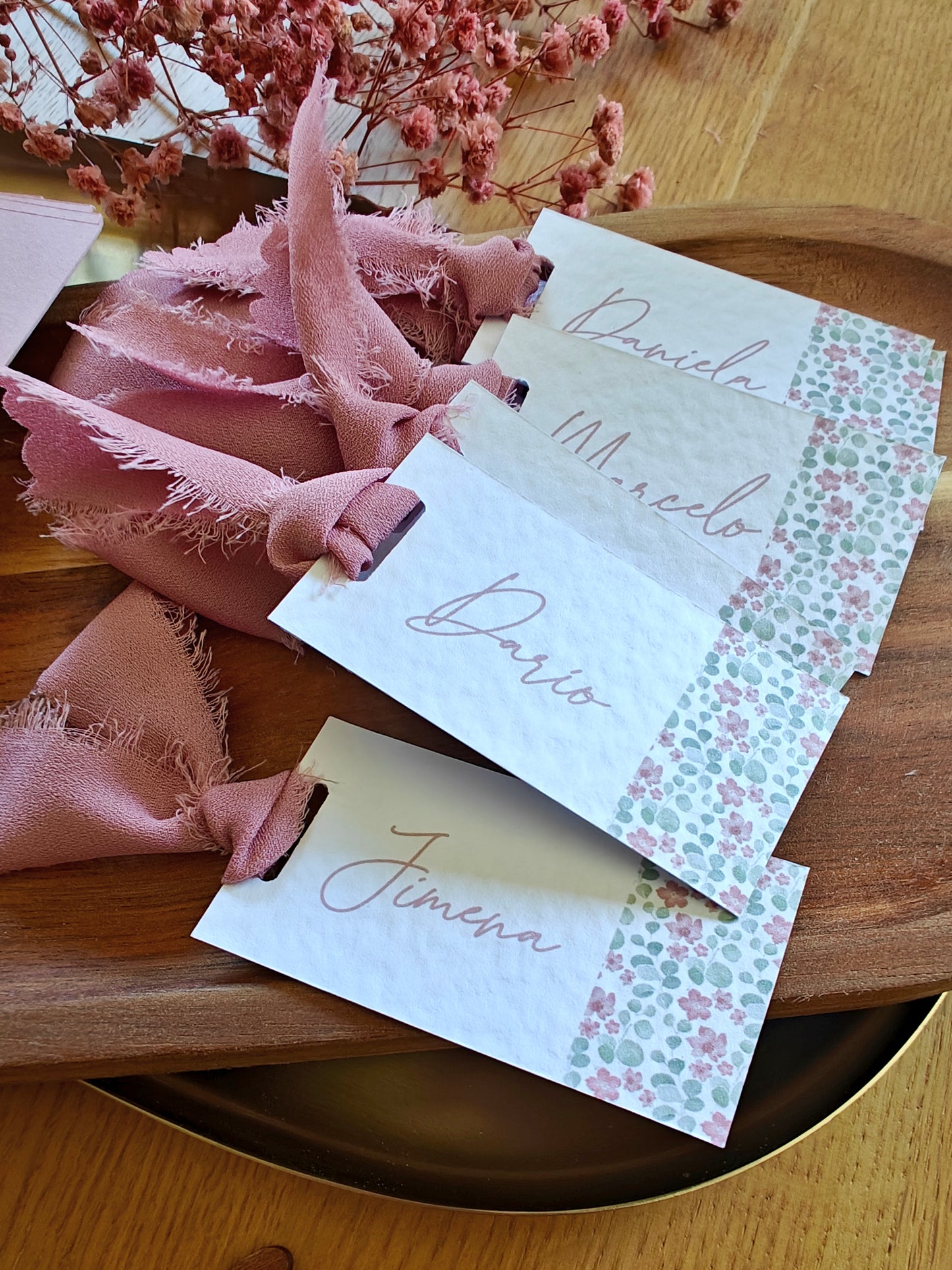 Pack Posición de mesa o place card personalizado Comunión COLECCIÓN VIRGENCITA