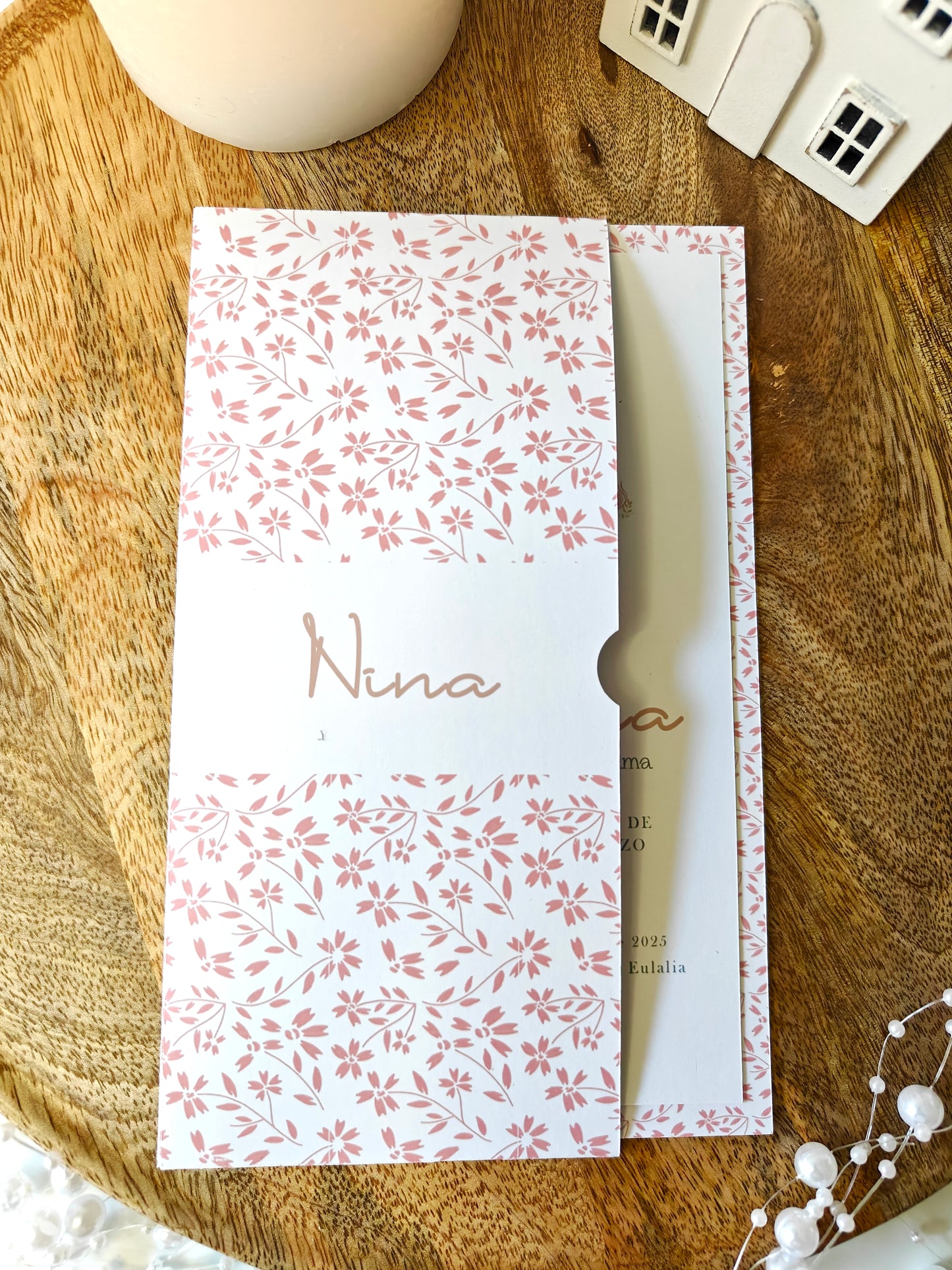 Recordatorio / Punto de libro personalizado Bautizo COLECCIÓN UNICORNIO