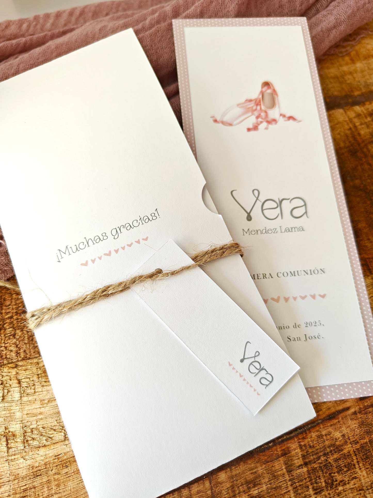 Recordatorio / Punta de libro personalizado Comunión COLECCIÓN BALLET