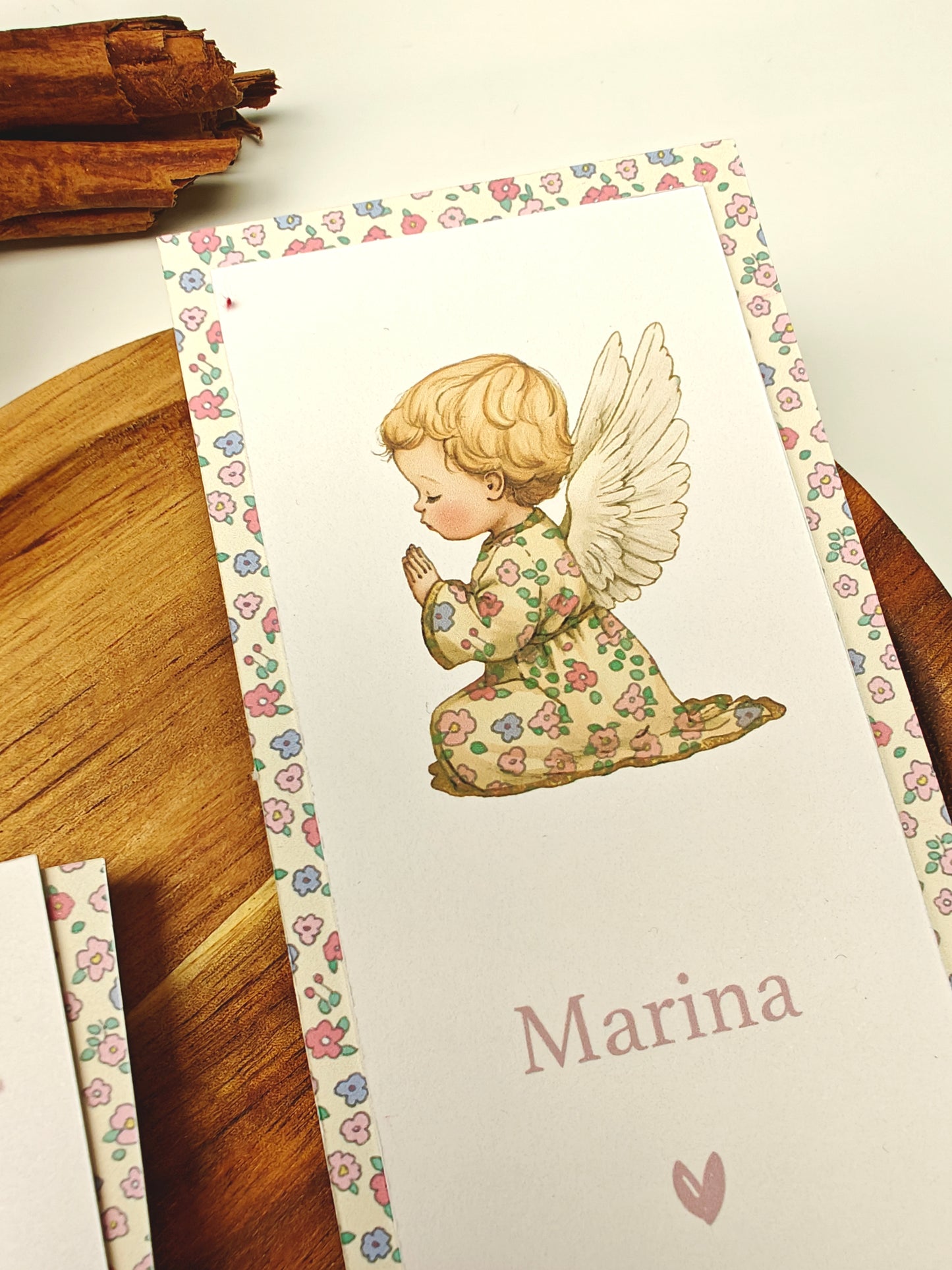 Recordatorio / Punto de libro personalizado Comunión COLECCIÓN ANGELITO NIÑA (NEW)