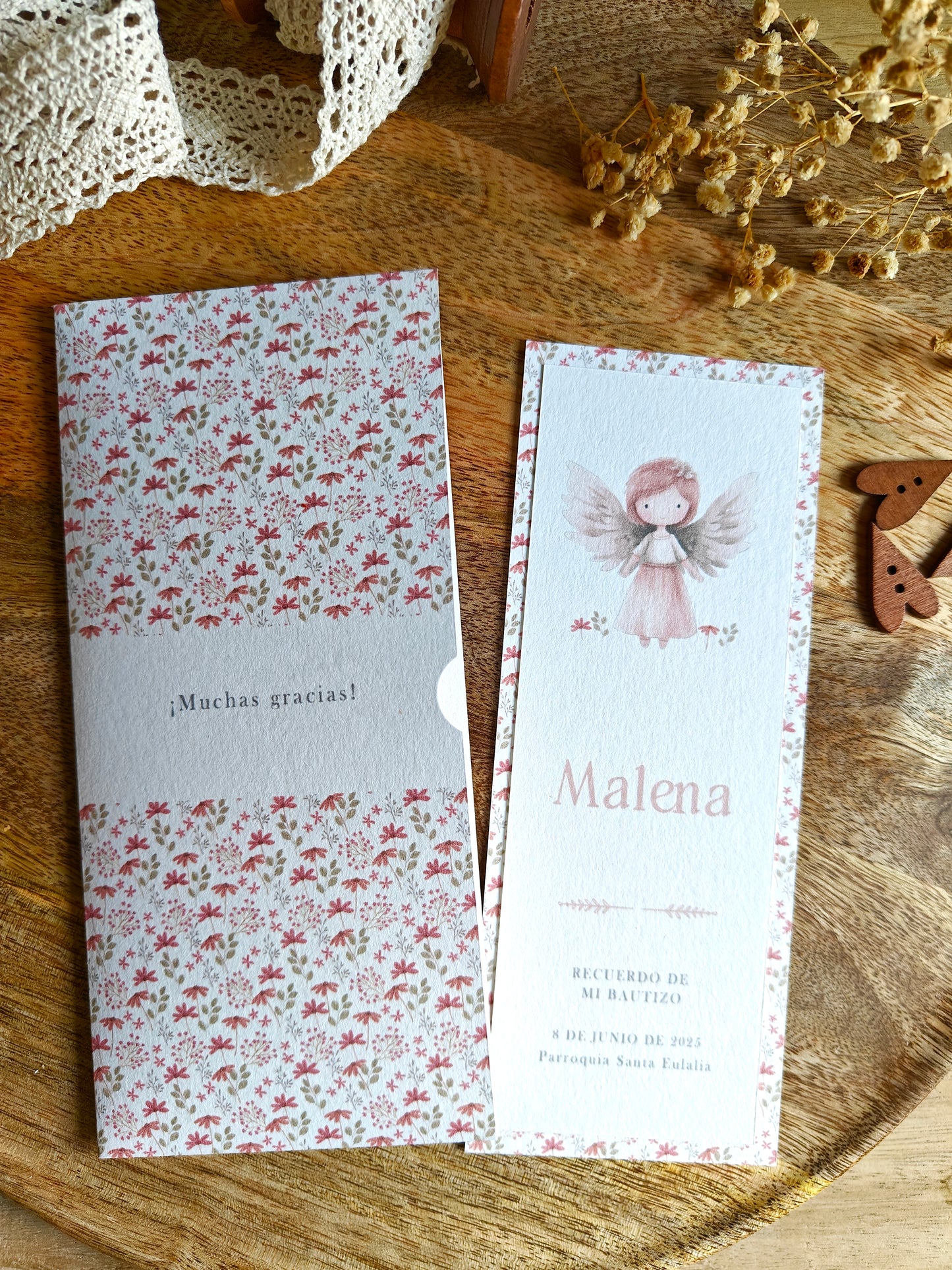 Recordatorio personalizado Bautizo COLECCIÓN ANGELITO