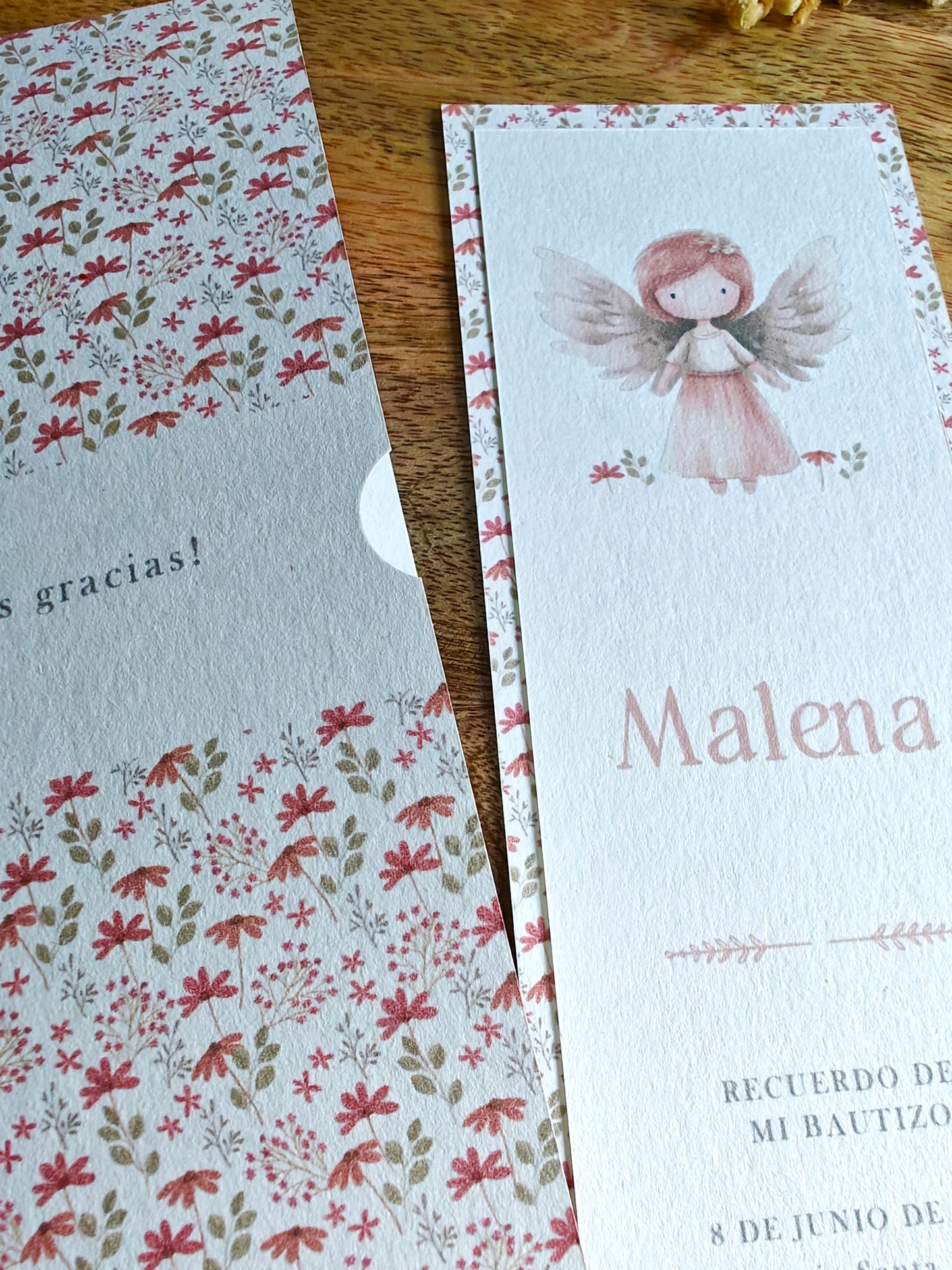 Recordatorio personalizado Bautizo COLECCIÓN ANGELITO