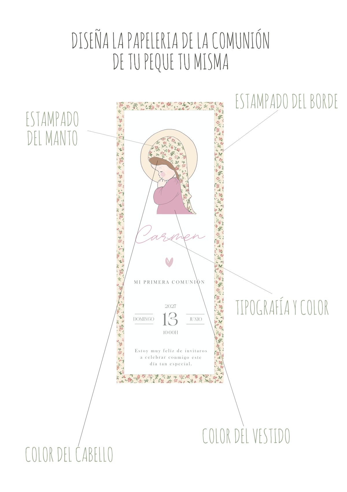 Recordatorios MI COMUNIÓN MI DISEÑO