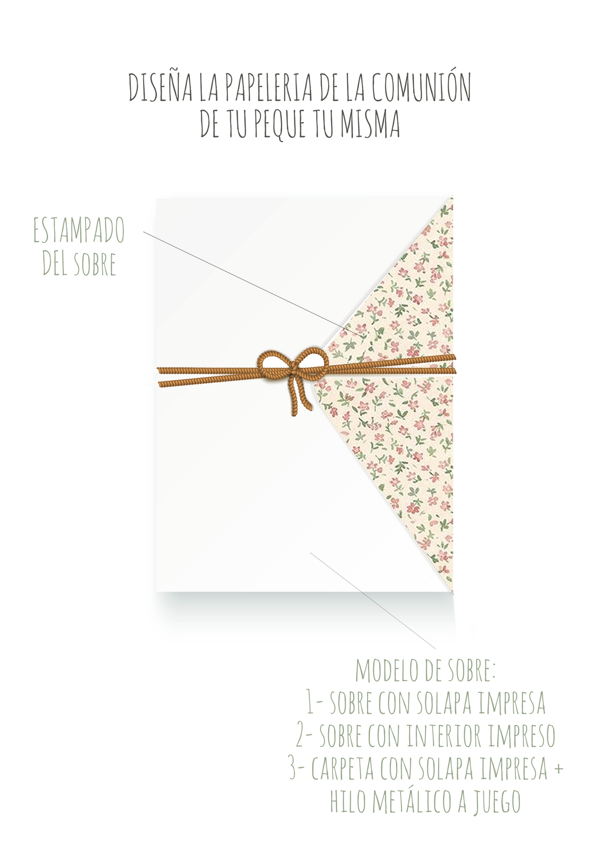 Sobres invitaciones COLECCIÓN MI COMUNIÓN MI DISEÑO